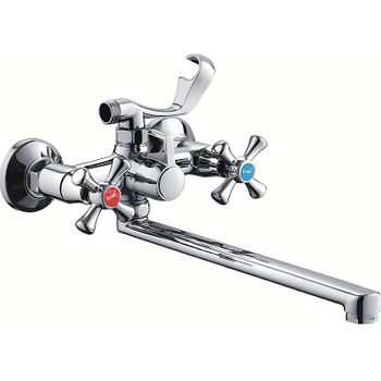 Смеситель для ванны Frap H732 F22732-B универсальный Хром — фото 1, Смеситель для ванны