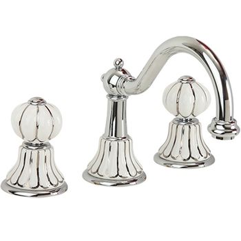 Смеситель для биде Migliore Olivia 19010 Хром Белый декор Платина — фото 1, Смесители для биде