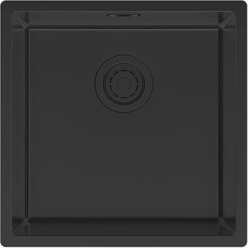 Кухонная мойка Paulmark Lassan 49 Uni LA49-MBN Черная матовая — фото 1, Кухонные мойки