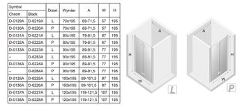 Душевая дверь New Trendy New Soleo Black 120 R D-0228A профиль Черный стекло прозрачное — фото 8, Складные душевые двери