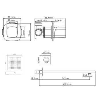 Душевая система WasserKRAFT Naab A8651.090.118 Хром — фото 7, Встраиваемые душевые комплекты