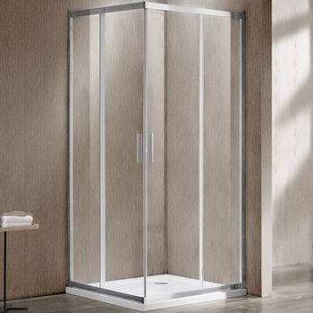 Душевой уголок Vincea Garda 110x110 VSS-1G1111CL профиль Хром стекло прозрачное — фото 1, Квадратные душевые уголки