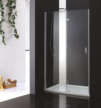 Душевая дверь Cezares Bergamo 120 L BERGAMO-B-12-120-C-Cr-L-IV профиль Хром стекло прозрачное — фото 1, Распашные душевые двери