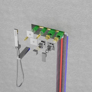 Смеситель для ванны Timo Saona 2324/17YSM с термостатом Золото матовое — фото 2, Смеситель для ванны