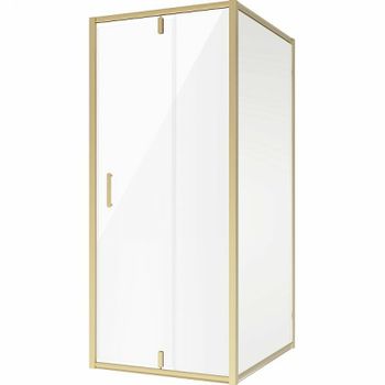 Душевой уголок Niagara Nova 100х100 NG-43-10AG-A100G профиль Холодное золото стекло прозрачное — фото 1, Квадратные душевые уголки