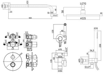 Комплект смесителей Paffoni Light KITZLIQ018CR Хром — фото 8, Готовые комплекты для ванной комнаты