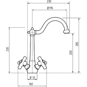 Смеситель для кухни Migliore Provance 18299 Медь — фото 2, Смесители для кухни