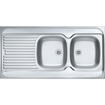 Кухонная мойка Alveus Classic 100 NAT-60 1200x600 R 1009085 Натуральная сталь — фото 1, Кухонные мойки