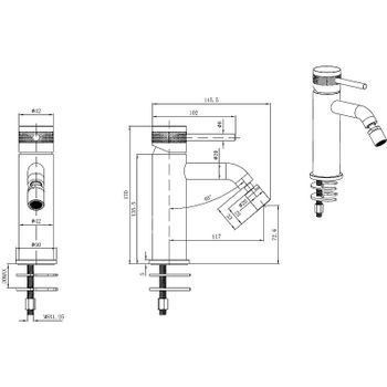 Смеситель для биде Allen Brau Priority 5.31A04-00 Хром — фото 25, Смесители для биде