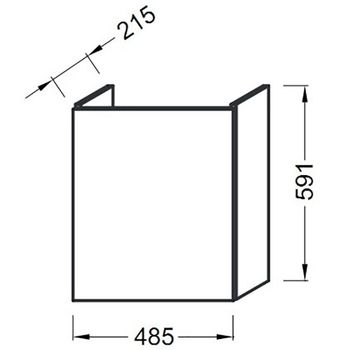 Тумба под раковину Jacob Delafon Odeon Up 50 EB863RU-E5 подвесная Светлый дуб — фото 3, Тумбы под раковину