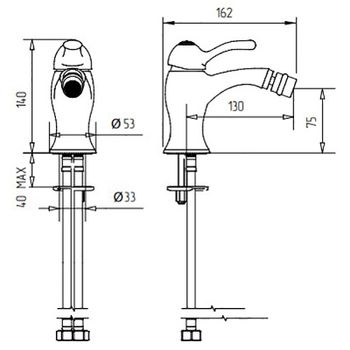Смеситель для биде Migliore Lem Swarovski 18873 Бронза — фото 3, Смесители для биде