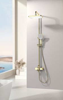 Душевая система Splenka S30.24.03 Золото матовое — фото 2, Душевые стойки