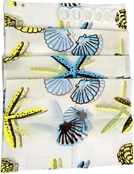 Штора для ванны Haiba HB75061 Морские звезды — фото 2, Шторы для ванной