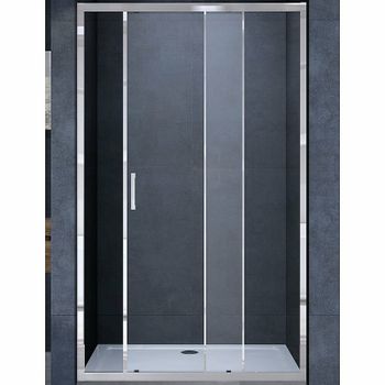 Душевая дверь Vincea Alpha 110 VDS-3AL110CL профиль Хром стекло прозрачное — фото 1, Раздвижные душевые двери