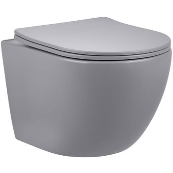 Унитаз Vincea Globo VT1-14SMG подвесной Серый матовый с сиденьем Микролифт — фото 1, Подвесные унитазы