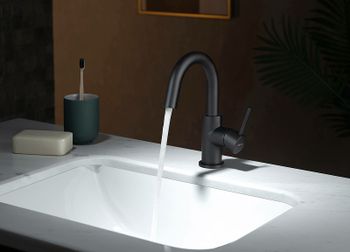 Смеситель для раковины Aquatek Европа AQ1307MB Черный матовый — фото 3, Смесители для раковины