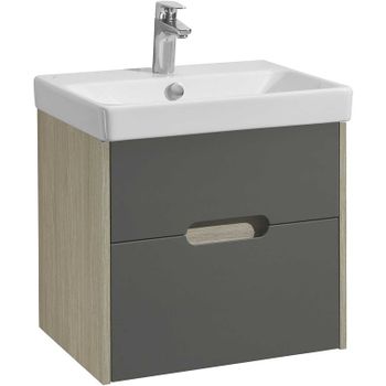 Тумба под раковину Aquaton Оливия 55 1A254201OLUG0 подвесная Грей Дуб ойстер — фото 1, Тумбы под раковину