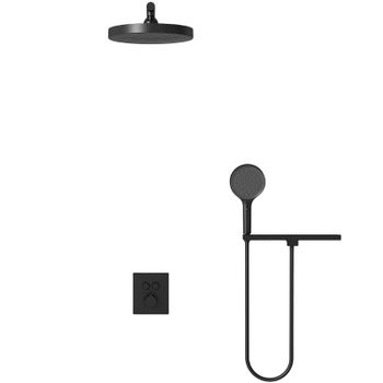 Душевая система Vincea Inspire VSFW-3I21T2RMB с термостатом Черная матовая — фото 2, Встраиваемые душевые комплекты