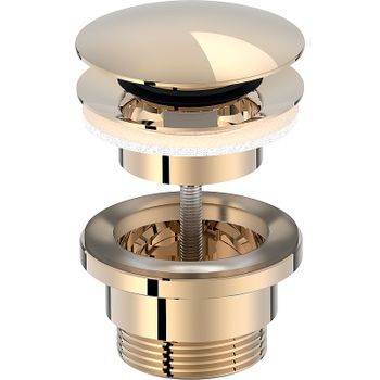 Донный клапан Jacob Delafon E30536-BGG click-clack Золото — фото 1, Донные клапаны