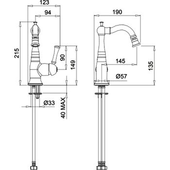 Смеситель для биде Migliore Dallas 18605 Золото — фото 3, Смесители для биде