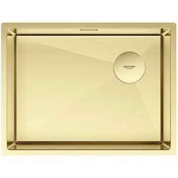 Кухонная мойка Paulmark Next-Skew 58 Uni PM885844-LG Светлое золото — фото 1, Кухонные мойки