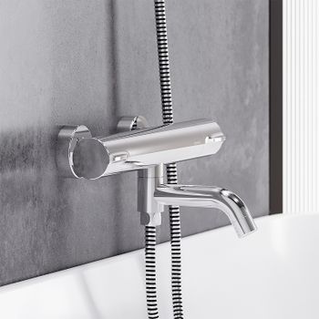 Смеситель для ванны Damixa Scandinavian Pure 363000000 с термостатом Хром — фото 2, Смеситель для ванны