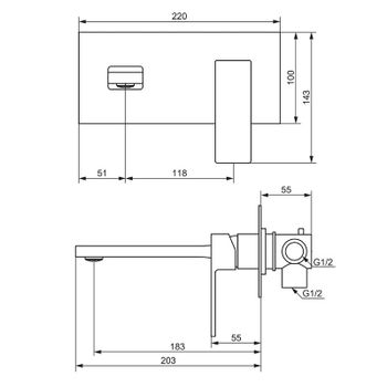 Смеситель для раковины Damixa Gala 530260500 Розовое золото — фото 4, Смесители для раковины