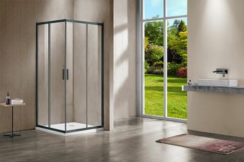 Душевой уголок Vincea Garda 120x90 VSS-1G9012CLGM профиль Вороненая сталь стекло прозрачное — фото 3, Прямоугольные душевые уголки