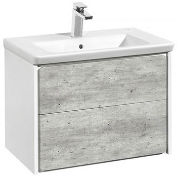 Тумба под раковину Roca Ronda 60 ZRU9303002 подвесная Бетон Белый матовый — фото 1, Тумбы под раковину