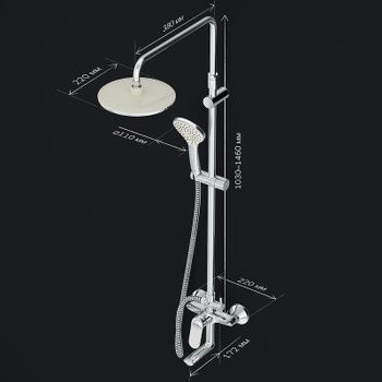 Душевая система AM.PM Sunny F0785C900 Хром — фото 18, Душевые стойки