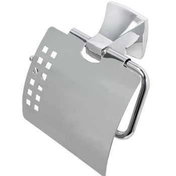 Держатель туалетной бумаги WasserKRAFT Wern K-2525 с крышкой Хром — фото 1, Держатели туалетной бумаги