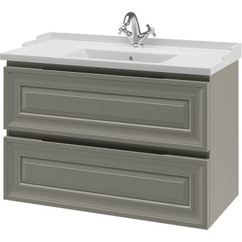 Тумба под раковину Caprigo Ponza 90 13523-030.000.00.20 подвесная Серая матовая — фото 1, Тумбы под раковину