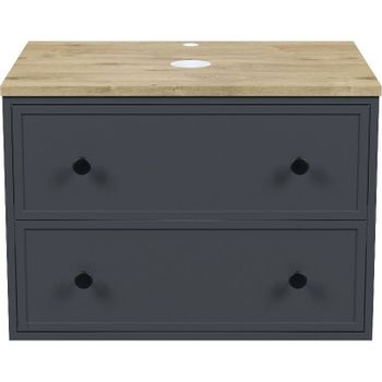 Тумба под раковину Iddis Torr 70 TOR70DVi95K подвесная Темно-серая — фото 2, Тумбы под раковину