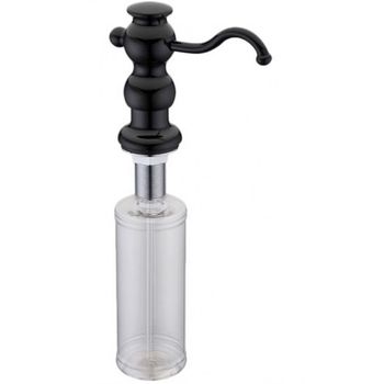 Дозатор для жидкого мыла ZorG ZR-25 BLACK Черный — фото 1, Дозаторы для кухонных моек