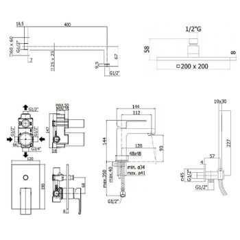 Комплект смесителей Paffoni Elle KITEL015CR071 Хром — фото 9, Готовые комплекты для ванной комнаты