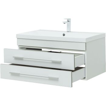 Тумба под раковину Aquanet Верона 90 272424 подвесная Белая матовая — фото 8, Тумбы под раковину