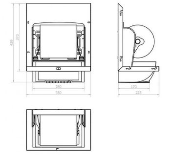 Диспенсер для бумажных полотенец Nofer 12053.PA Нержавеющая сталь — фото 3, Диспенсеры бумажных полотенец