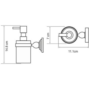 Дозатор для жидкого мыла WasserKRAFT Diemel K-2299 Хром — фото 3, Дозаторы