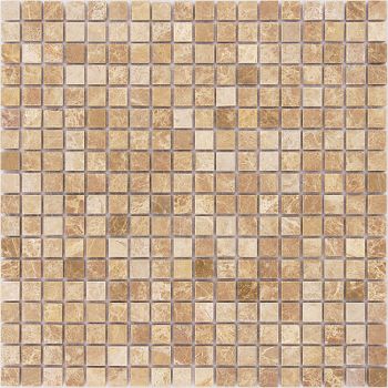 Мозаика Caramelle mosaic Pietrine 4 мм Emperador Light POL 30,5x30,5 см — фото 1, Мозаика