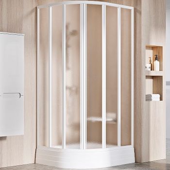Душевой уголок Ravak Supernova SKCP6-90 90x90 32070100ZG профиль Белый стекло Grape — фото 1, Душевые уголки четверть круга