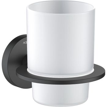 Стакан для зубных щеток Aquatek Оберон AQ4204MB Черный матовый — фото 1, Стаканы для зубных щеток