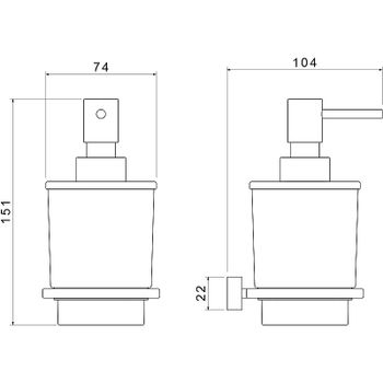 Дозатор для жидкого мыла Timo Torne 43139/03 Черный матовый — фото 2, Дозаторы