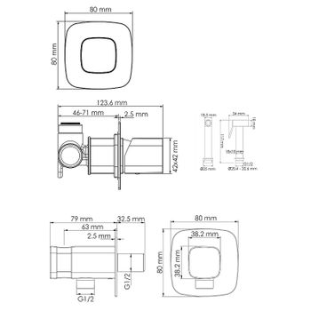 Гигиенический душ со смесителем WasserKRAFT Nuthe A9151.327.241.212 Черный матовый — фото 8, Гигиенические души