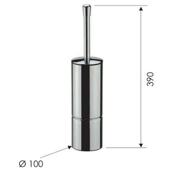 Ершик для унитаза Remer RB465XV Сталь — фото 2, Ершики для унитаза