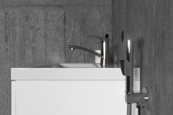 Смеситель для раковины Damixa Jupiter 770230001 с гигиеническим душем Хром — фото 6, Смесители для раковины