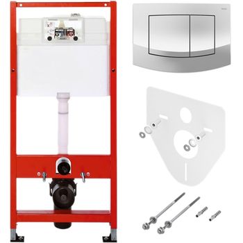 Инсталляция Tece Profil 9400405 для подвесного унитаза с кнопкой смыва — фото 1, Инсталляции для унитазов