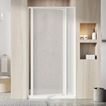 Душевая дверь Ravak Supernova SDOP-90 03V7010011 профиль Белый витраж пластик Pearl — фото 1, Распашные душевые двери