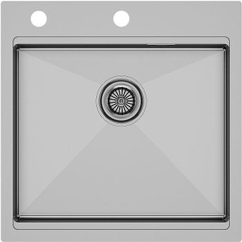 Кухонная мойка Paulmark Kroner-PRO 51 PM705151-BS Брашированная сталь — фото 1, Кухонные мойки