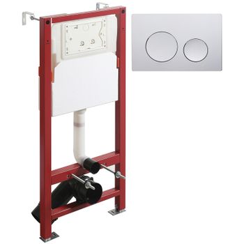 Инсталляция Agger ACC500+APB0100 для унитаза с клавишей смыва Хром глянцевый — фото 1, Инсталляции для унитазов