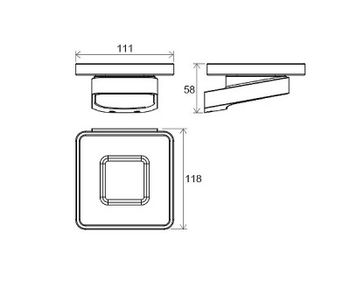 Мыльница Ravak 10° X07P556 Черная матовая — фото 5, Мыльницы